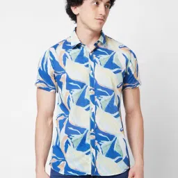 Spykar Multicolor Slim Fit Printed Shirt-image-0