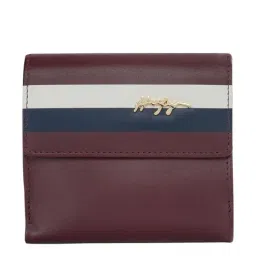 TOMMY HILFIGER Lithgow Wine Logo Bi-Fold Wallet For Women-picture-25