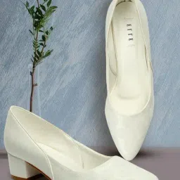 Elle Women's White Casual Pumps-image-44