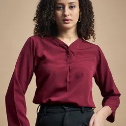 R.Code by The Roadster Life Co. Women Crepe Top-image-34