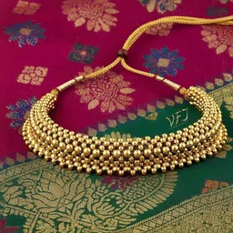 Vighnaharta Gold-Plated Choker Statement Necklace-picture-14