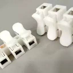 Rpi Shop 3 Way Push Wire Connector & 3 Way Terminal Barrier Block 3 Position Pack of 30 (White) image 2