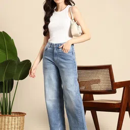 Mast & Harbour Women High-Rise Light Fade Stretchable Jeans-picture-27