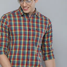The Indian Garage Co Men Multicoloured Slim Fit Checked Casual Shirt-image-98