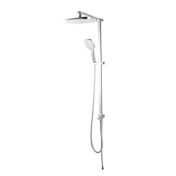 Parryware Lave 50x50x20 cm Shower Column with Fixed Rain & Hand Shower Silver, T9821A1 image 2