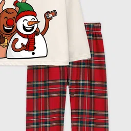 Nap Chief Girls Graphic Printed Pure Cotton Night suit image 2