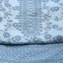 Meena Bazaar Floral Printed Beads And Stones Unstitched Dress Material image 2