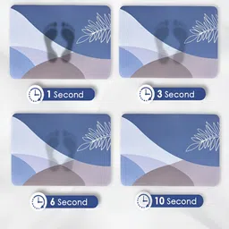 GRISHVA 2Pcs Blue & White Leaf Printed Anti-Skid Kitchen Mats image 5