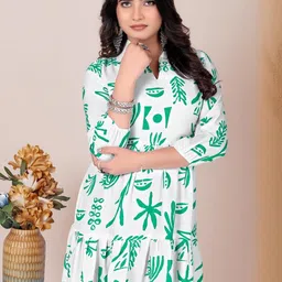 VenderVilla Print A-Line Midi Dress image 5