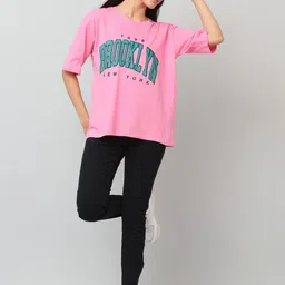 Linoges Women Typography Printed 1 T-shirt image 3