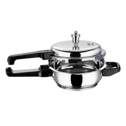 Vinod 18/8 Stainless Steel Deep Pan Outer Lid Pressure Cooker - 3.5 Litres Junior (Induction Friendly) image 4