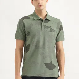 United Colors of Benetton Men Floral Printed Polo Collar Cotton T-shirt-picture-20