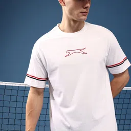 Slazenger Men Brand Logo Printed Sports T-shirt-picture-41