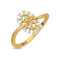 Kisna Diamond & Gold Jewellery Alena 14k (585) Diamond & Gold Ring For Women-picture-19