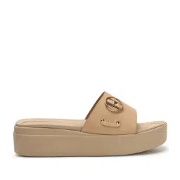 Elle Women's Beige Casual Sandals image 3