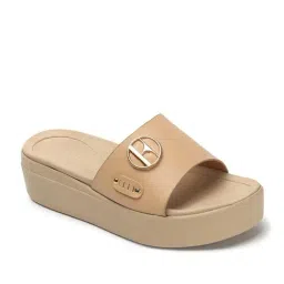 Elle Women's Beige Casual Sandals image 2