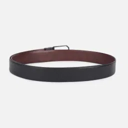Van Heusen Black & Brown Textured Leather Reversible Formal Belt image 3