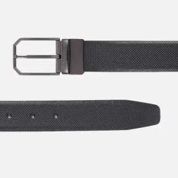 Van Heusen Black & Brown Textured Leather Reversible Formal Belt image 4