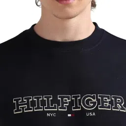 Tommy Hilfiger Navy Logo Regular Fit Sweatshirt image 5