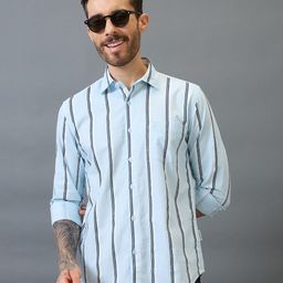 GIORDANO Men Slim Fit Striped Casual Shirt-picture-27