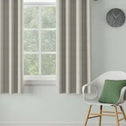 DDECOR Live Beautiful Beige Polyester 5 ft Window Curtain-picture-30