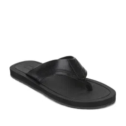 Louis Philippe Men's Black Flip Flops-picture-40