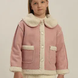 VERO MODA GIRL Peach Whip Textured Jacket-picture-15