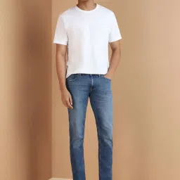Allen Solly Blue Skinny Fit Distressed Jeans image 4