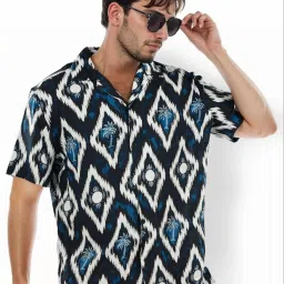 celio Celio* Black Regular Fit Printed Shirt image 5