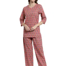 Sweet Dreams Pink Printed Pajama Set-image-52