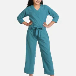 Lilpicks Kids Turquiose Green Regular Fit Jumpsuit-image-36
