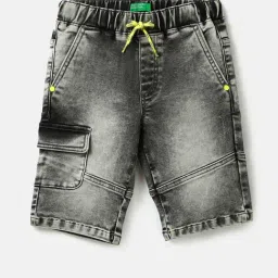 United Colors of Benetton Kids Grey Solid Shorts-picture-32