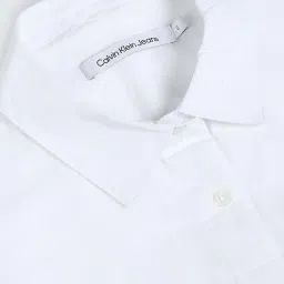 Calvin Klein Jeans Bright White Solid Regular Fit Shirt image 5