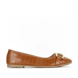 Bata Women's ELOISE Tan Flat Ballets-picture-17