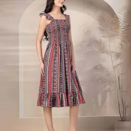 Style Quotient Multicolored Printed Casual Dress image 3