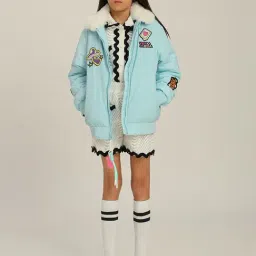 VERO MODA GIRL Corydalis Blue Applique Jacket image 4