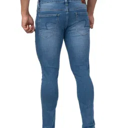 Spykar Light Blue Tapered Fit Stretchable Jeans image 2