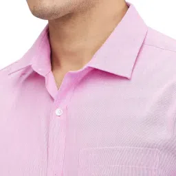 Park Avenue Violet Slim Fit Self Pattern Shirt image 5