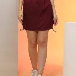 Globus Maroon Mini Skirt-picture-15