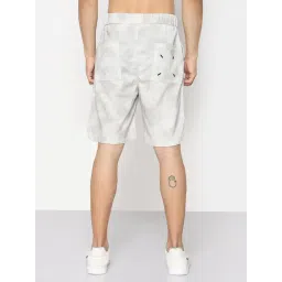 SHOWOFFFF Grey Relaxed Fit Printed Shorts image 4