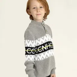 Cherry Crumble By Nitt Hyman Kids Grey Printed Sweater image 3