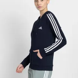Adidas Navy Striped Hoodie image 3
