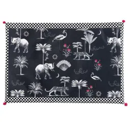 india circus by krsnaa mehta India Circus By Krshna Mehta Multi Velvet Printed Placemats image 2