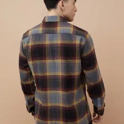 Forca By Lifestyle Grey Regular Fit Checks Shirt image 2