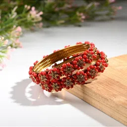 SOMIL Set Of 14 Artificial Stones Studded Bangles image 3