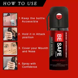 Besafe Forever MAX Protection Self Defense 55ml Pepper Spray, Pack of 1 image 5