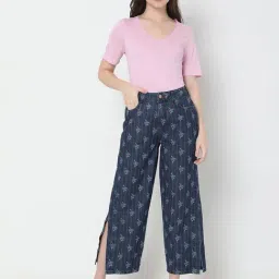 vero moda VM GRAPE MR WIDELEG JEANS IN image 4