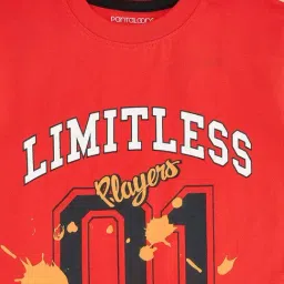 Pantaloons Junior Red Cotton Printed T-Shirt image 2