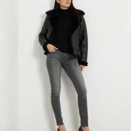 Guess Grey Solid Jeans image 4