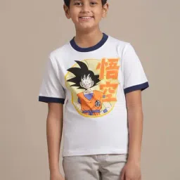 Kidsville White & Orange Cotton Printed T-Shirt-picture-25